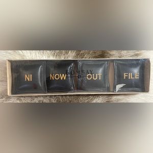 NIB Bombay FILE NOW IN OUT Premium Leather Paper Weights